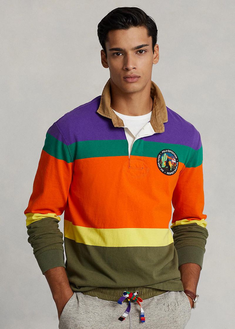 Poleras Polo Polo Ralph Lauren Hombre Classic Fit Striped Jersey Rugby Chile Multicolor MITNW-0245